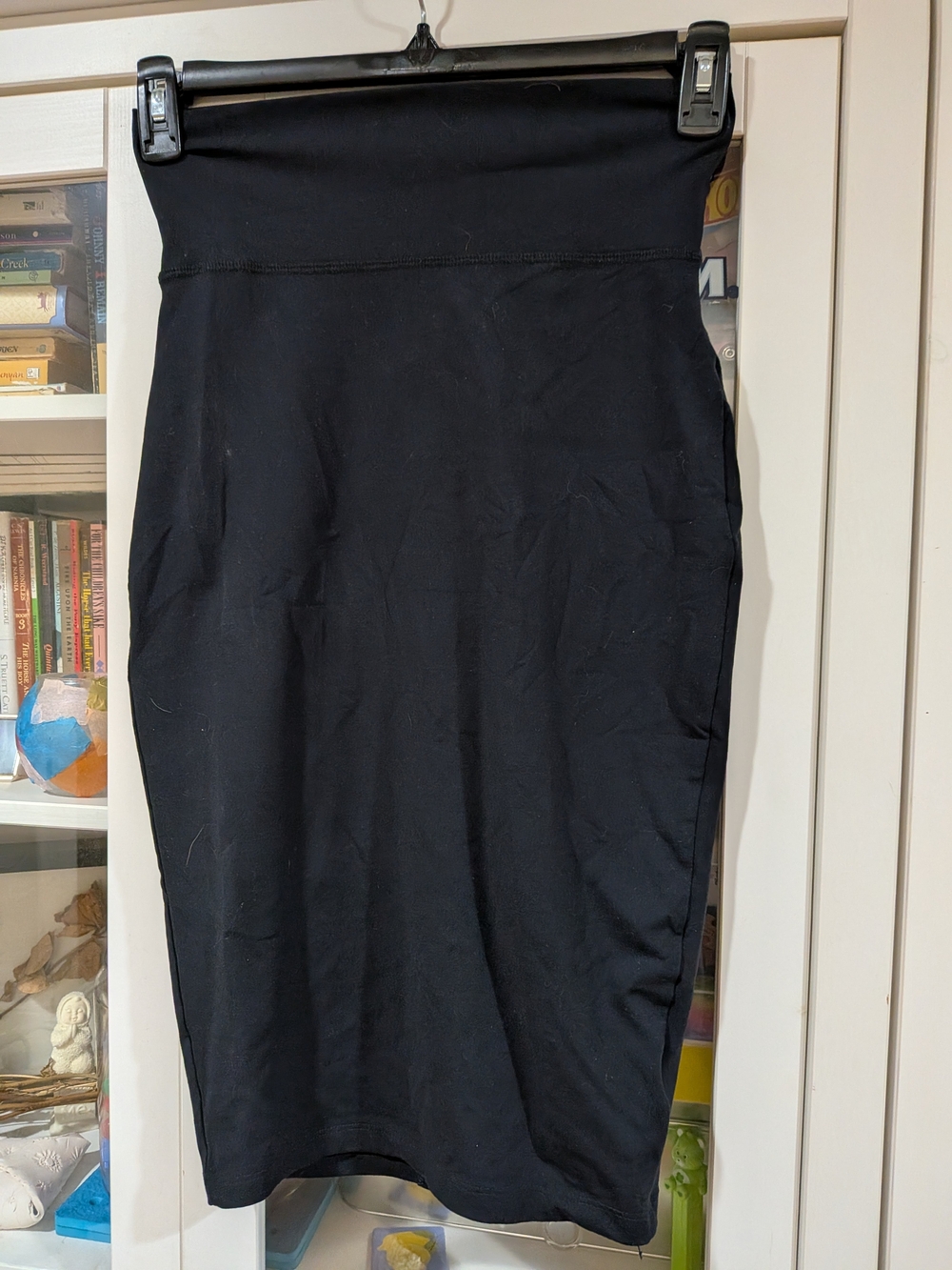 bebe Black Stretch Pencil Skirt